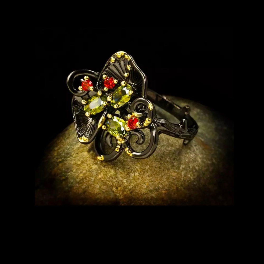 ☘️GP 925 Sterling Silver Citrine Ring